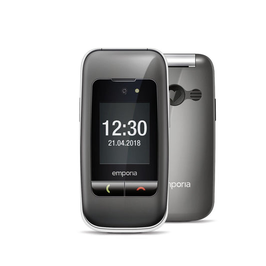 Emporia ONE V200 V3 Großtastenklapp spacegrey/silber - 900 mAh - 6,1 cm - Mobiltelefon