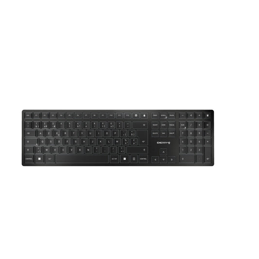 Cherry KW 9100 SLIM - Kabellos - RF Wireless + Bluetooth - Schwarz - Tastatur