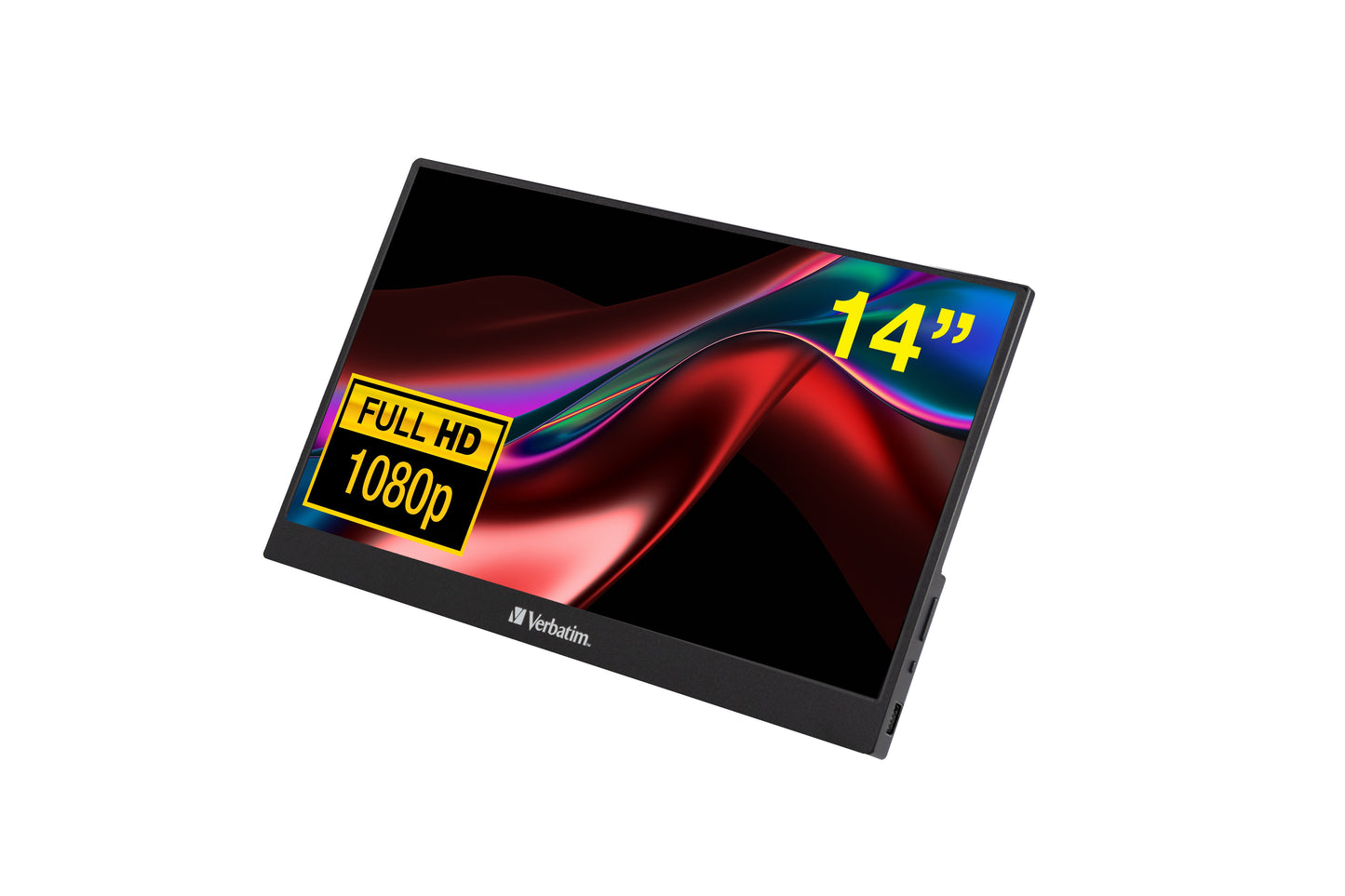 Verbatim 49590 - 35,6 cm (14") - 1920 x 1080 Pixel - Full HD - LCD - 6 ms - Schwarz - Monitor