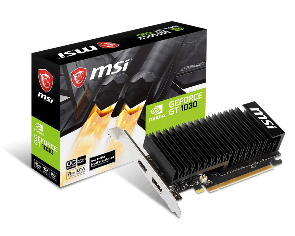 MSI GeForce GT 1030 2GHD4 LP OC - VGA - PCI - E x16 - Grafikkarte