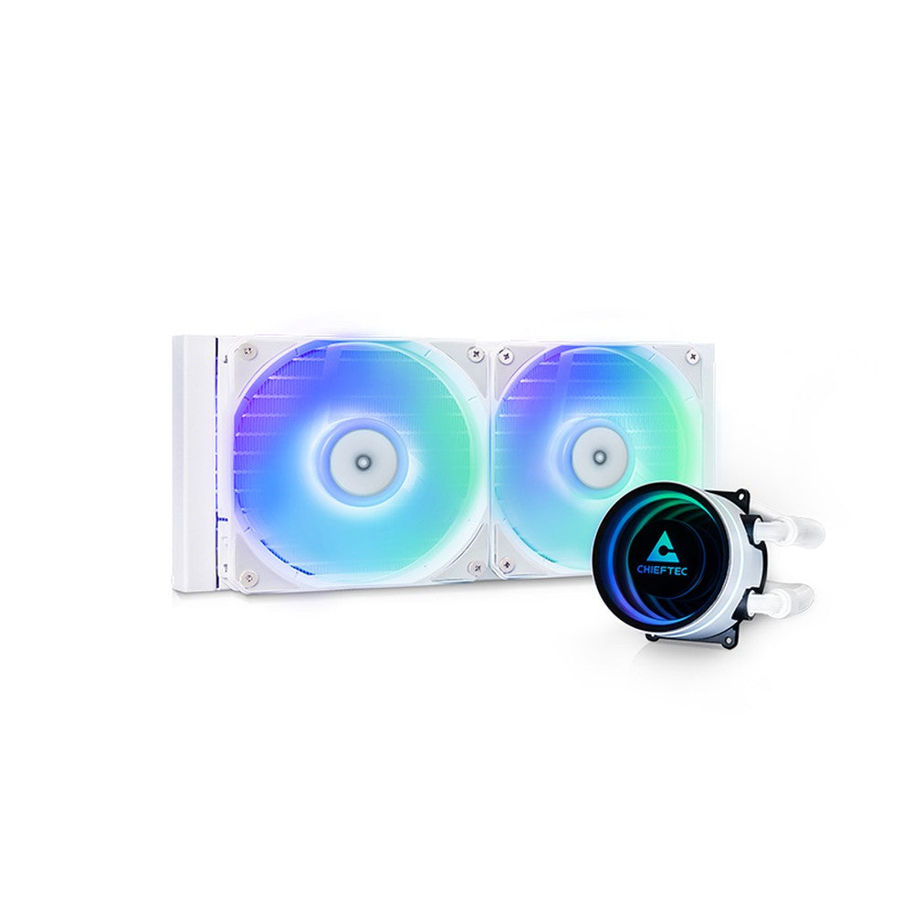 Chieftec Iceberg 240 - RGB - W Computergehäuse All - in - One - Fluessigkeitskühler 12 cm Weiß - AMD Sockel AM3 (Ph. II/Ath. II) - AMD Sockel AM4 (Ryzen) - Kühler