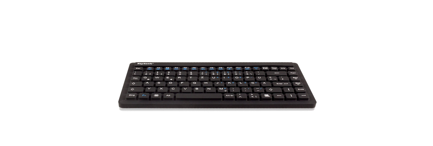 KeySonic KSK - 3230IN (DE) Mini - Industrie Tastatur - USB - schwarz - wasserdicht IP68 - Mini - Kabelgebunden - USB - QWERTZ - Schwarz - Tastatur