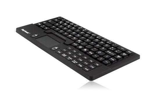 KeySonic KSK - 5031IN (UK) Industrie Tastatur - USB - Touchpad +2 Maustasten - schwarz - wasserdicht IP68 - Mini - Kabelgebunden - USB - Mechanischer Switch - QWERTY - Schwarz - Tastatur