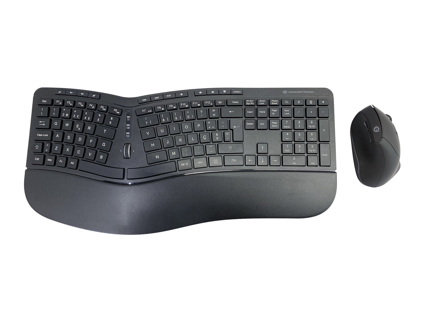 Conceptronic ORAZIO02PT - Volle Größe (100%) - Kabellos - RF Wireless - QWERTY - Schwarz - Maus enthalten - Tastatur