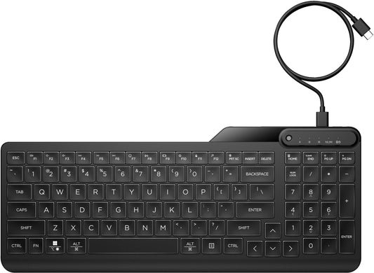 HP 405 Multi - Device Backlit Wired Keyboa - QWERTY - Tastatur