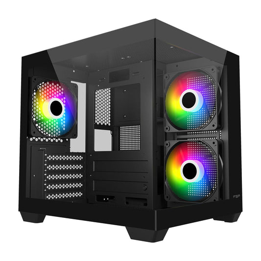 FSP S140 - BA schwarz Tempered Glass x 2 - Gehäuse