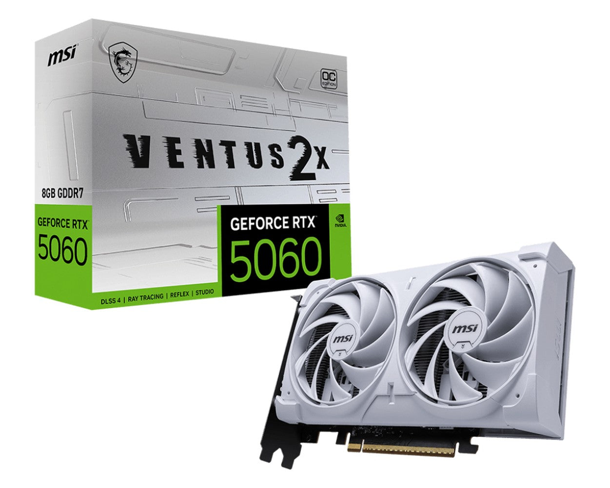 MSI GeForce RTX 5060 8G VENTUS 2X OC WHITE - VGA - PCI - E x16 - Grafikkarte
