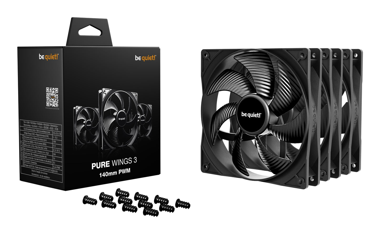 Be Quiet! Pure Wings 3 140mm Pwm Gehäuseluefter 3 - Pack - Gehäuse - 21,9 dB - Kühler