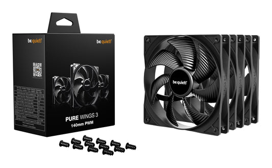 Be Quiet! Pure Wings 3 140mm Pwm Gehäuseluefter 3 - Pack - Gehäuse - 21,9 dB - Kühler