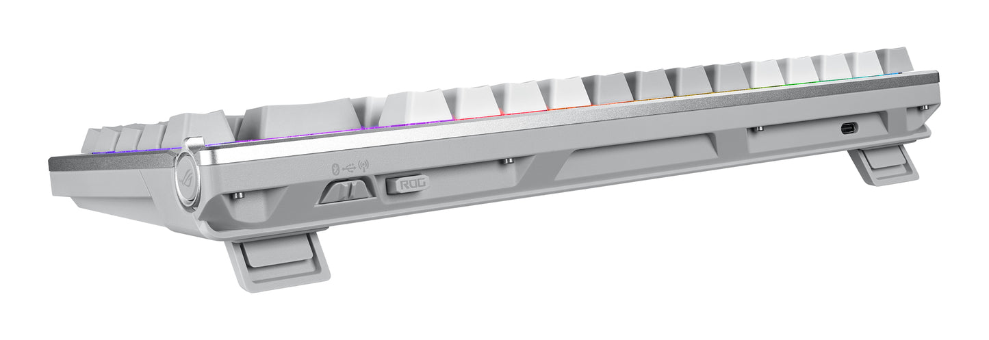 ASUS ROG Azoth White - Verkabelt & Kabellos - USB + RF Wireless + Bluetooth - Mechanischer Switch - QWERTZ - RGB - LED - Weiß - Tastatur