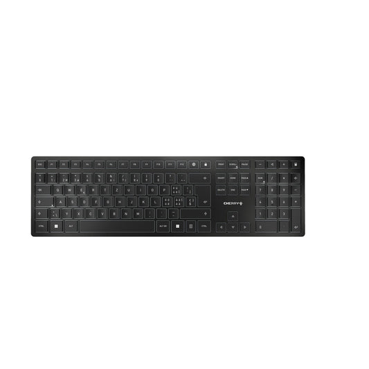 Cherry KW 9100 SLIM - Kabellos - RF Wireless + Bluetooth - QWERTZ - Schwarz - Tastatur