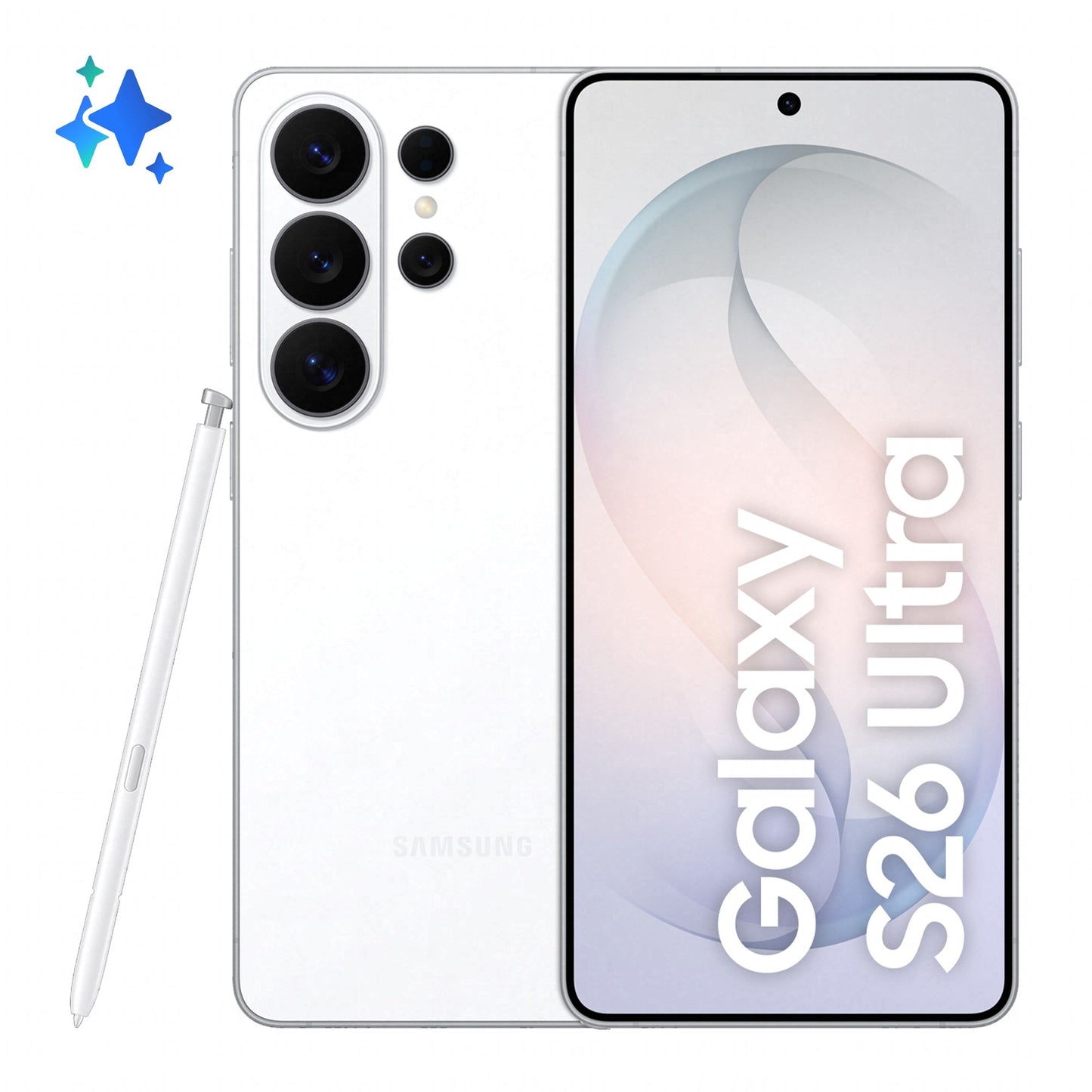 Samsung Galaxy S26 Ultra White - 256 GB - Mobiltelefon