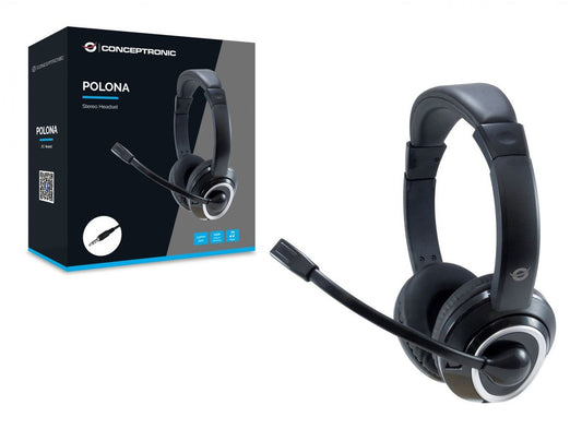 Conceptronic POLONA02B - Kabelgebunden - Gaming - 20 - 20000 Hz - 154 g - Kopfhörer - Schwarz - Headset
