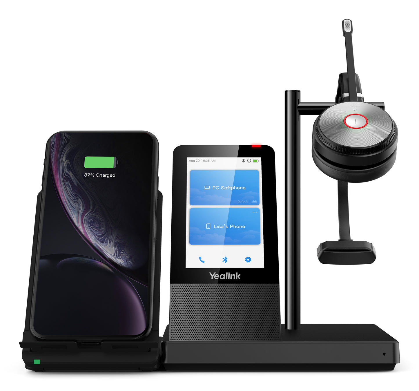 Yealink WH66 Mono UC - Kabellos - Büro/Callcenter - 20 - 20000 Hz - 80 g - Kopfhörer - Schwarz - Headset