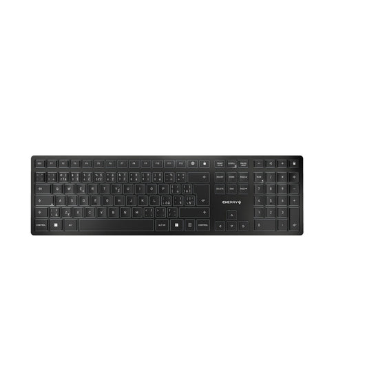 Cherry KW 9100 SLIM - Kabellos - RF Wireless + Bluetooth - Schwarz - Tastatur