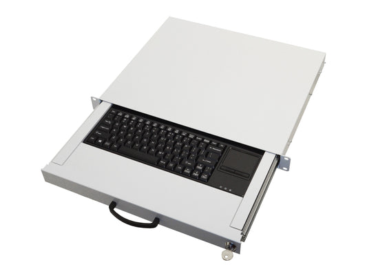 Equip 19" Tastaturschubl. DE - Layout+Touchpad RAL7035 - Tastatur