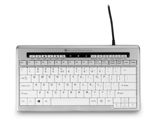 Bakker S - board 840 Compact Keyboard (US) - Tenkeyless (80 - 87 %) - Kabelgebunden - USB - Scherenschalter - QWERTY - Hellgrau - Weiß - Tastatur
