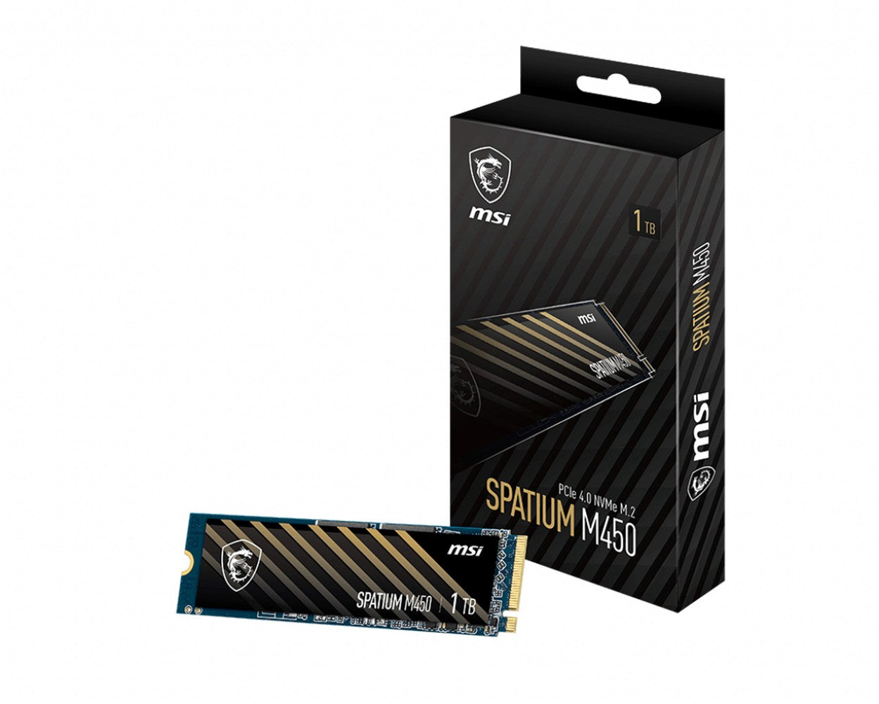 MSI SPATIUM M450 - 1 TB - intern - M.2 2280 - PCIe 4.0 x4 (NVMe) - SSD