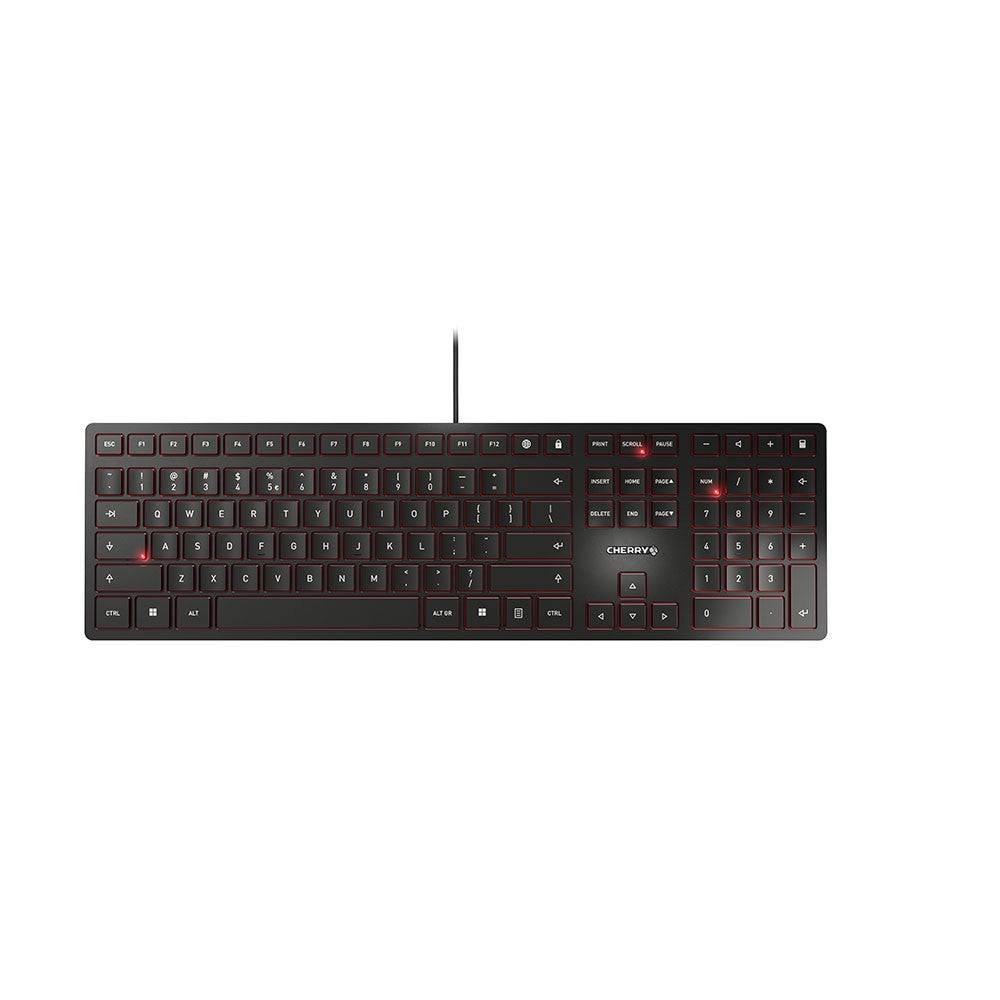 Cherry KC 6000 Slim - Volle Größe (100%) - Kabelgebunden - USB - Schwarz - Tastatur