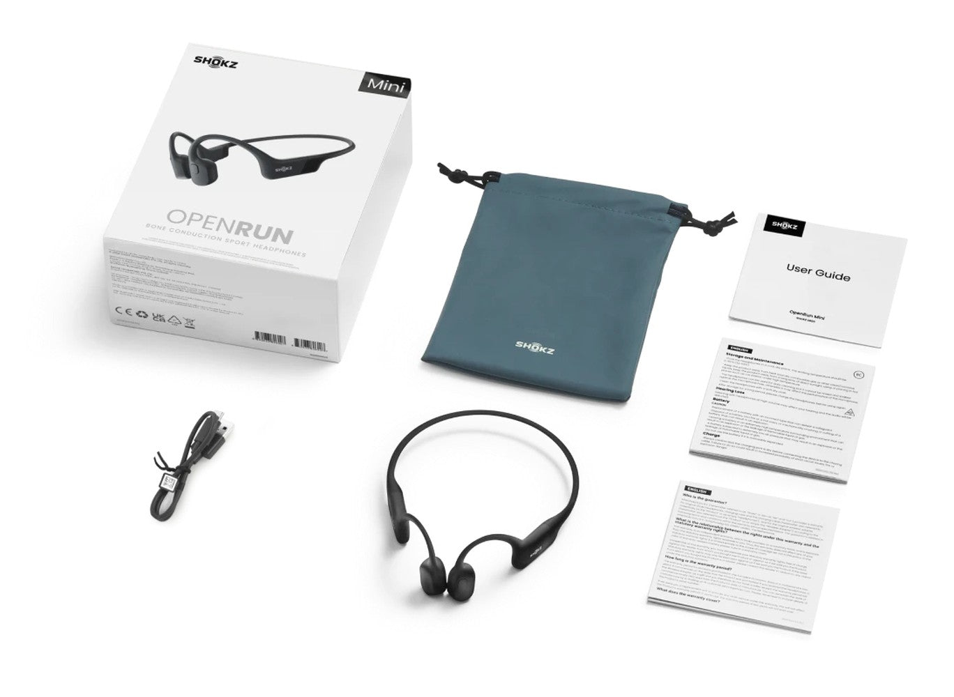 AfterShokz Knochenschall Kopfhörer OpenRun Black Mini - 5.1 - Kopfhörer