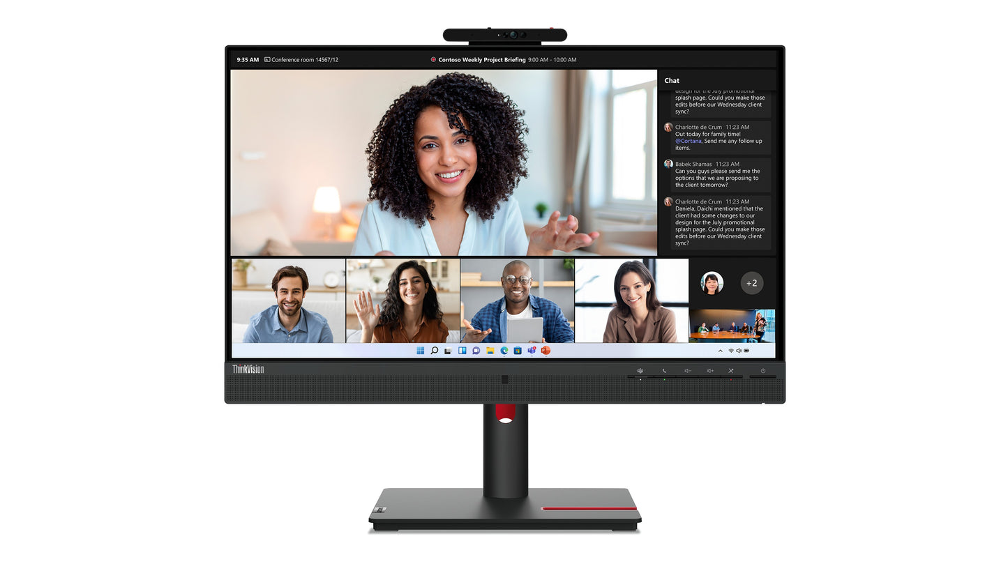Lenovo ThinkVision T24 60,5 cm/23,8" Flachbildschirm (TFT/LCD) - 1.920x1.080 IPS - Monitor
