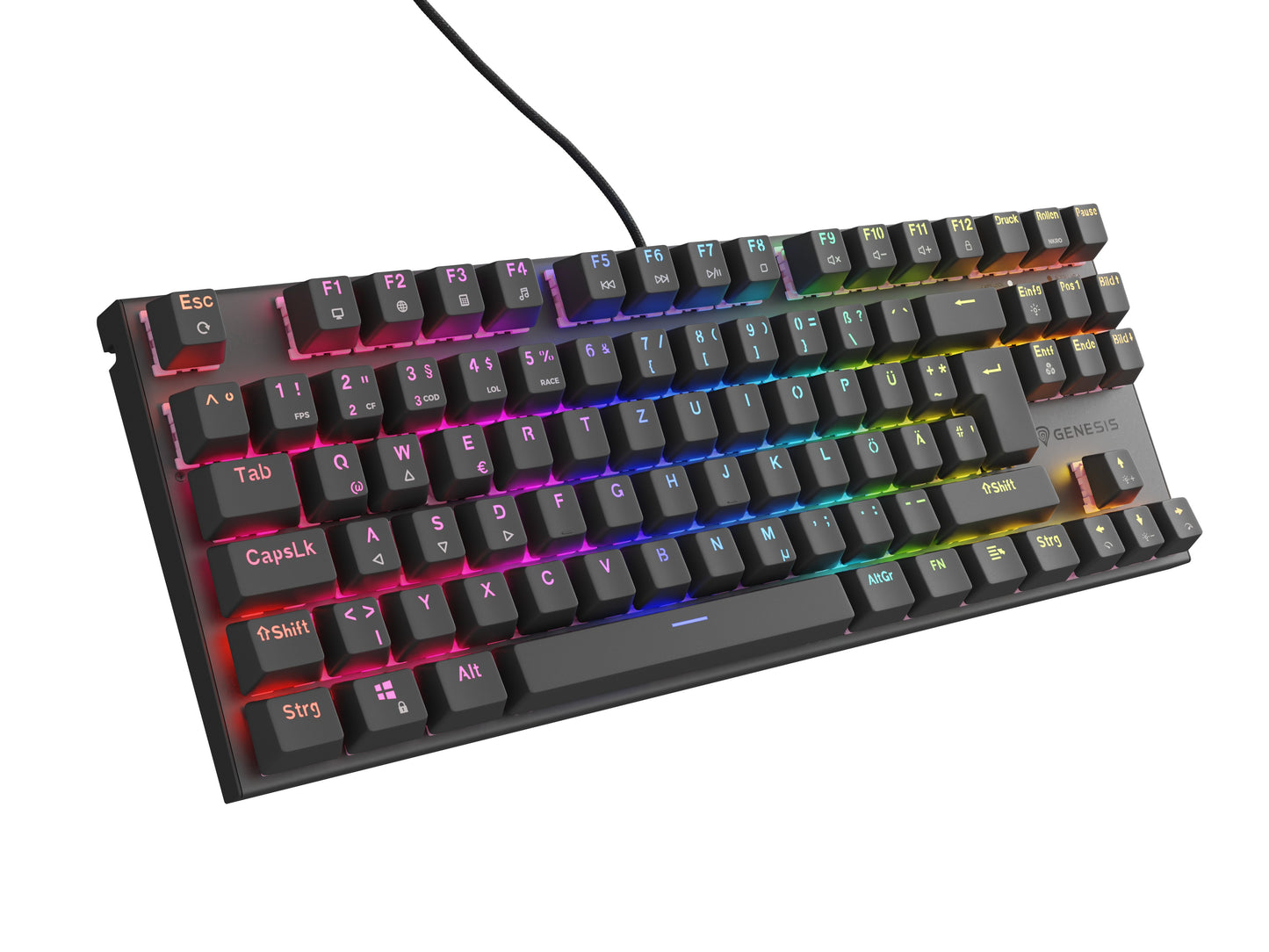 natec Gaming Tastatur THOR 303 TKL silent kabelgeb. DE - Tastatur