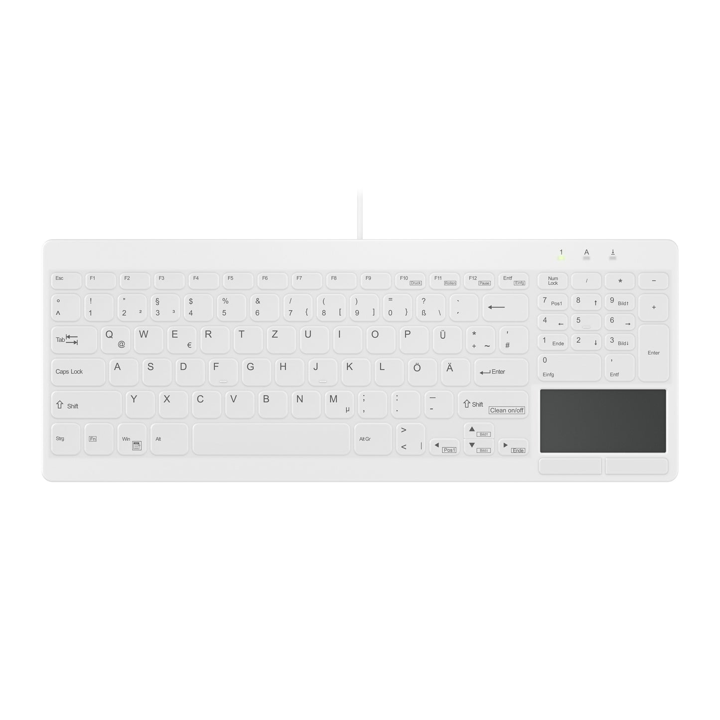 Active Key MTA AK - C7412F Corded DE - Layout IP68 weiß - QWERTZ - Tastatur