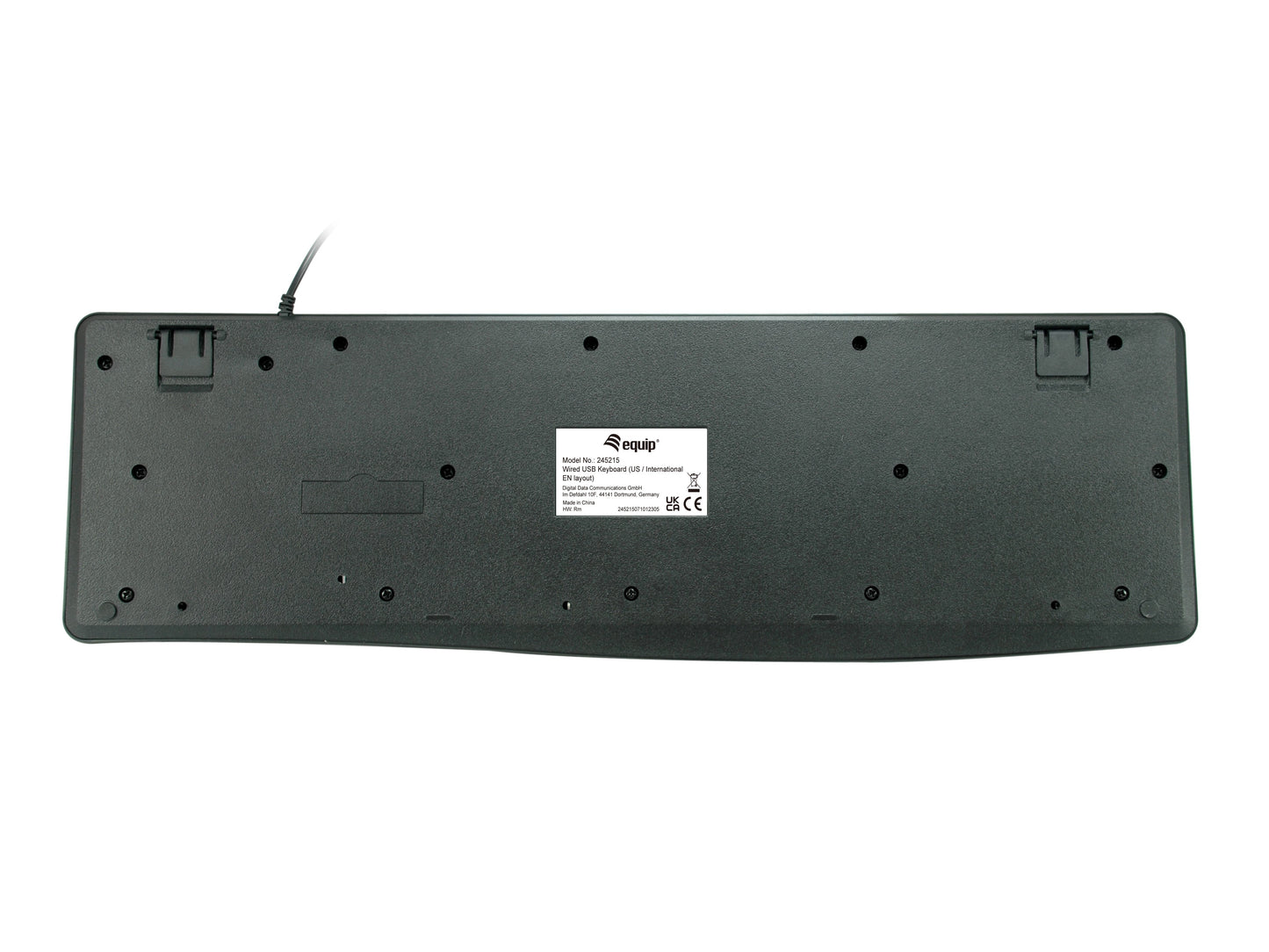 Equip Kabelgebundene USB Tastatur - US/International layout (QWERTY) - Volle Größe (100%) - Kabelgebunden - USB - QWERTY - Schwarz - Tastatur