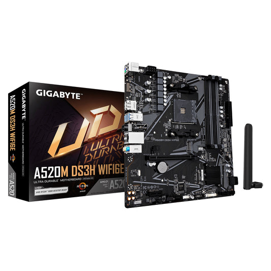 Gigabyte A520M DS3H WiFi6E A520 AM4 mATX DDR4 - AMD Sockel AM4 (Ryzen) - Mainboard