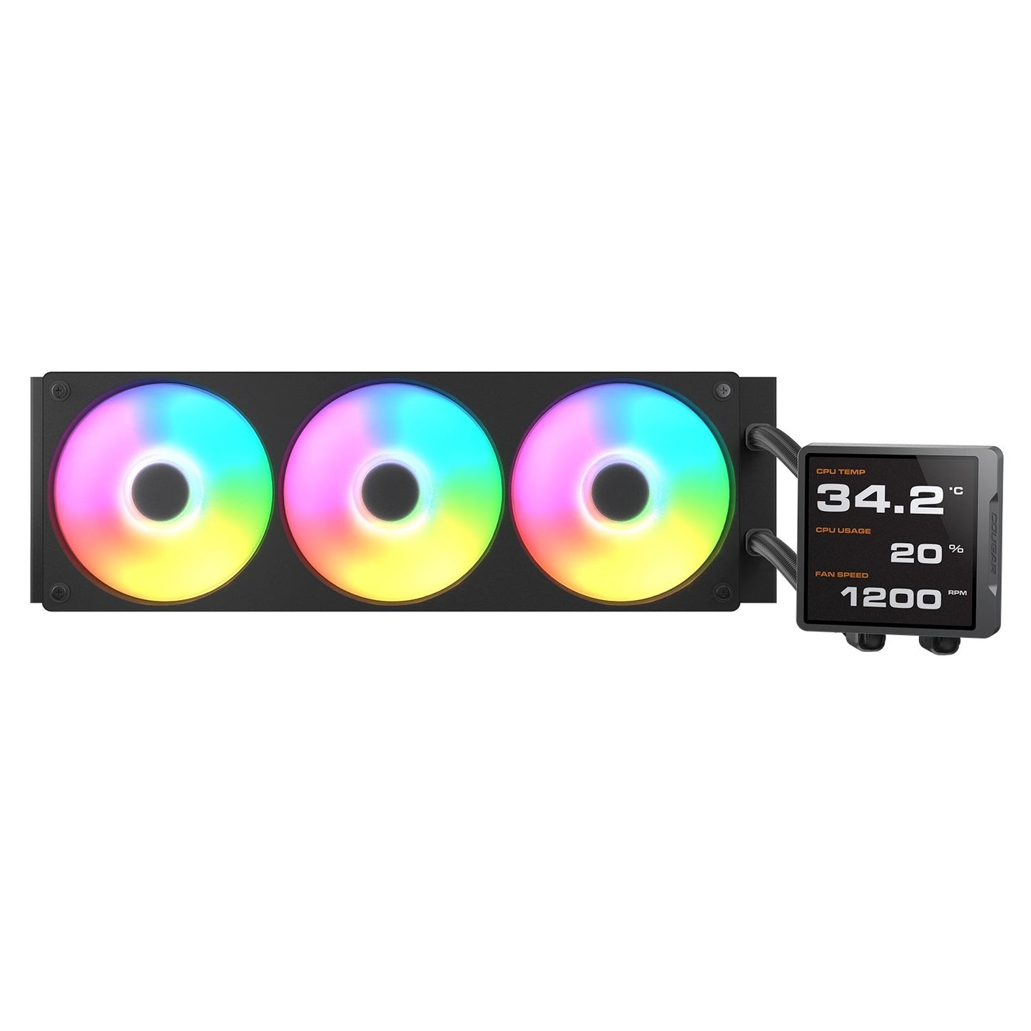 Cougar CPU Wasserkühlung Poseidon Vistek Pro 360 ARGB Schw. - Kühler