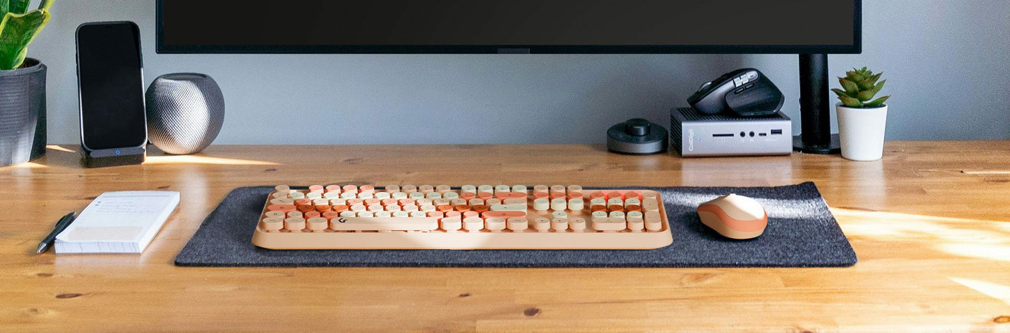 KeySonic KSKM - 8200M - RF Maus - Set DE[Maus - Set Full - Size Tastatur runde - QWERTZ - Tastatur