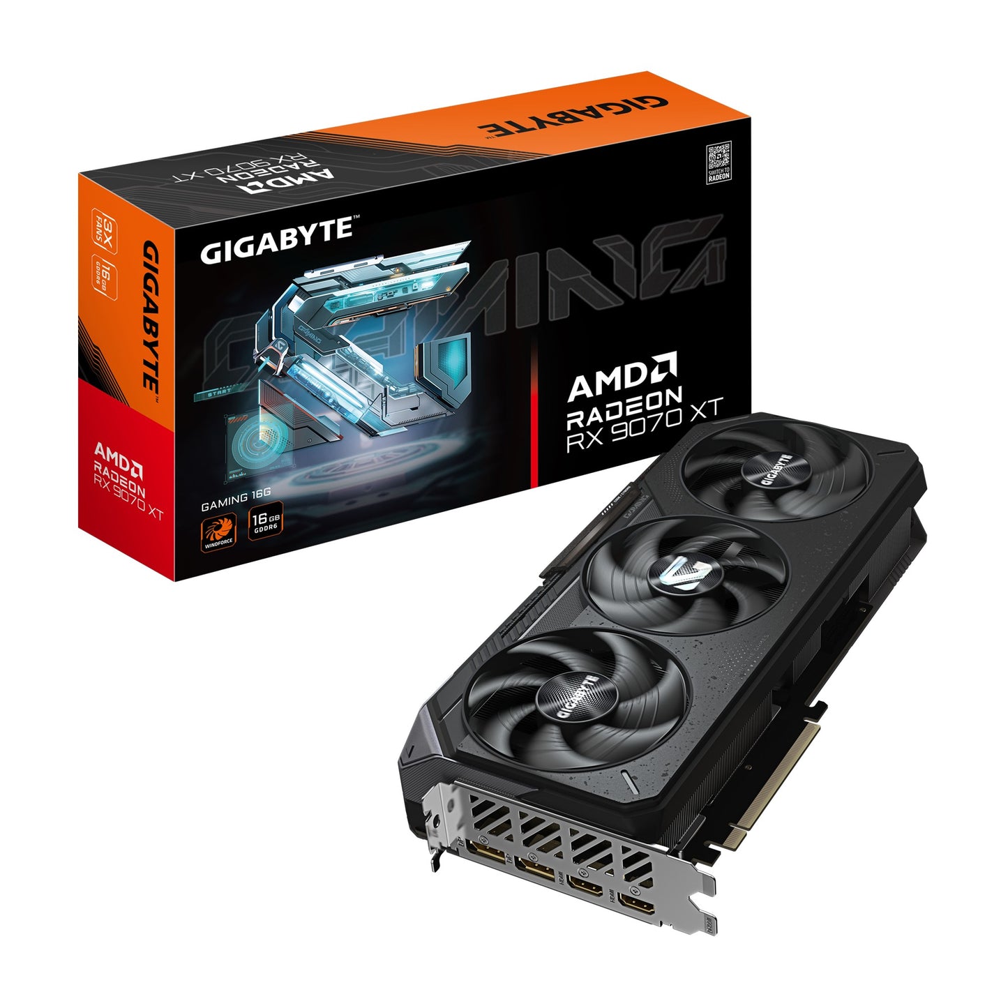 Gigabyte Radeon RX 9070 XT Gaming 16G - n - PCI - Grafikkarte