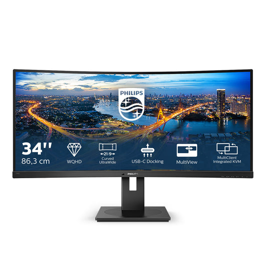 Philips B Line 346B1C/00 - 86,4 cm (34") - 3440 x 1440 Pixel - Quad HD - LCD - 4 ms - Schwarz - Monitor