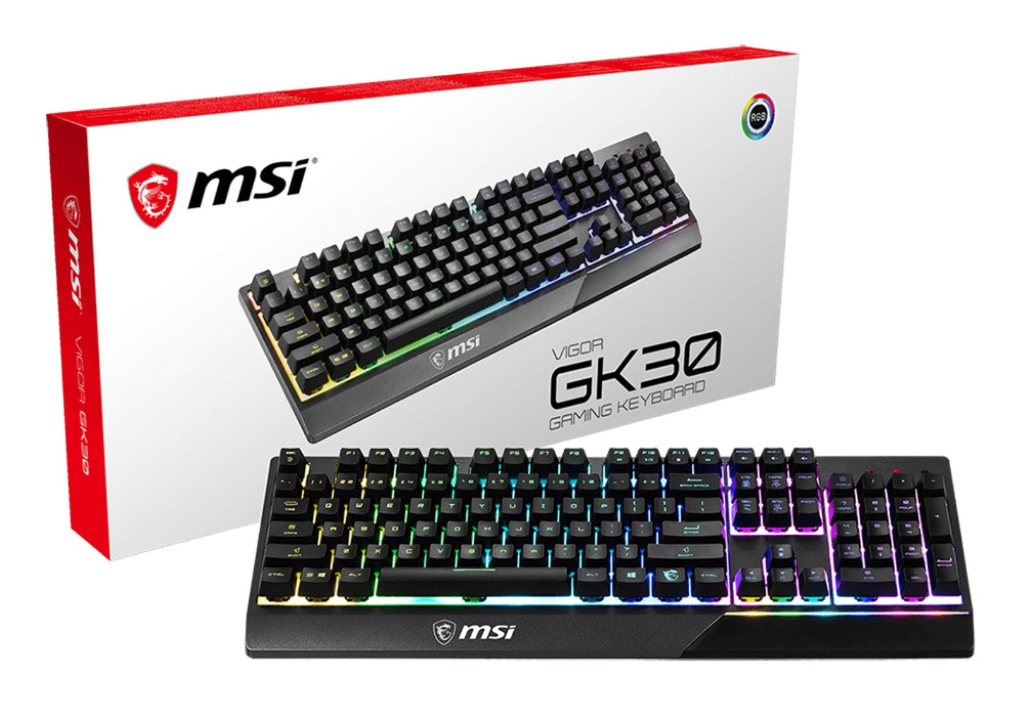 MSI S11 - 04DE601 - CLA - Kabelgebunden - USB - Mechanischer Switch - QWERTZ - RGB - LED - Schwarz - Tastatur