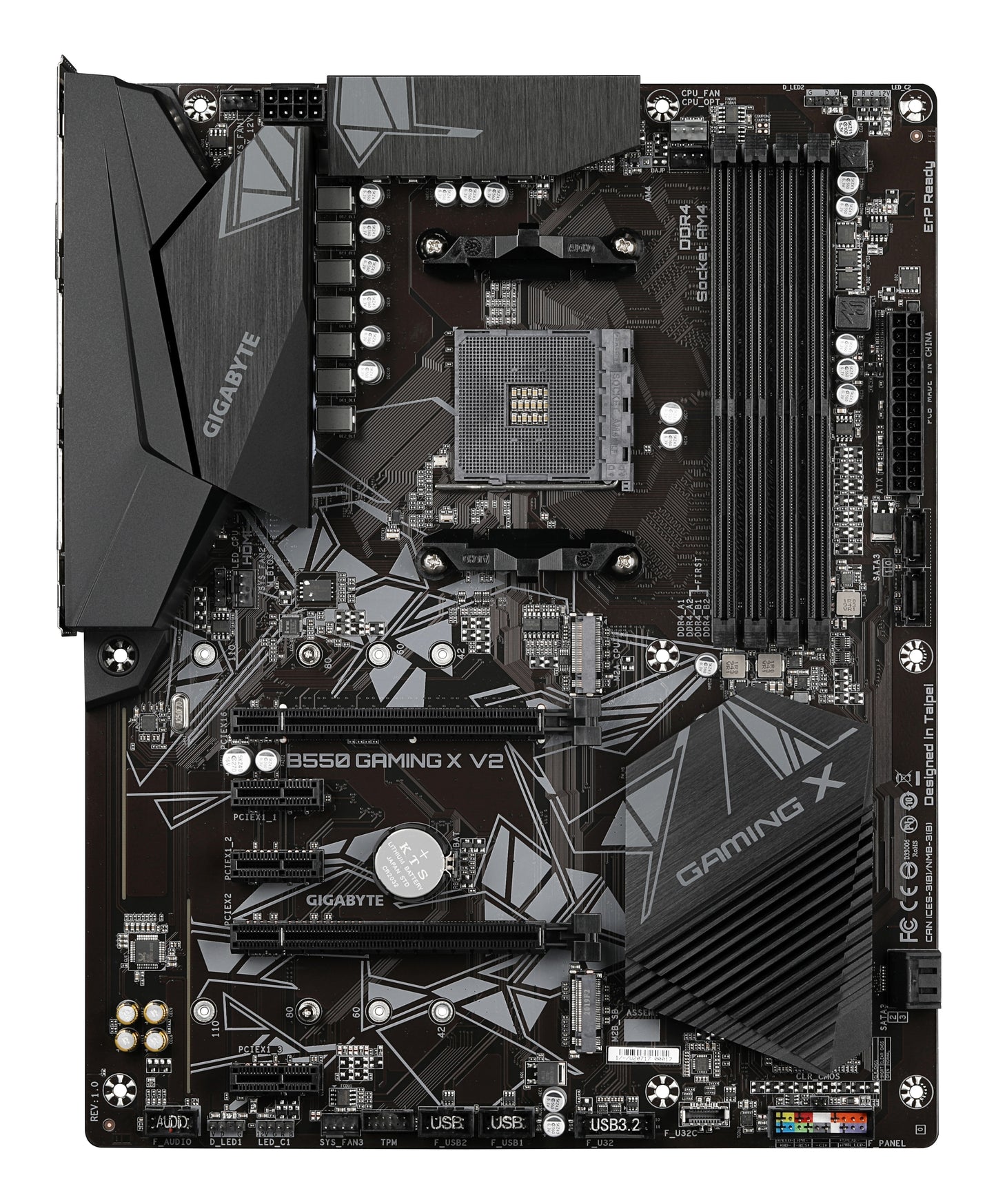 Gigabyte B550 Gaming X V2 - AMD - Socket AM4 - 3rd Generation AMD Ryzen™ 3 - 3rd Generation AMD Ryzen 5 - 3rd Generation AMD Ryzen™ 7 - 3rd... - DDR4 - SDRAM - 128 GB - DIMM - Mainboard