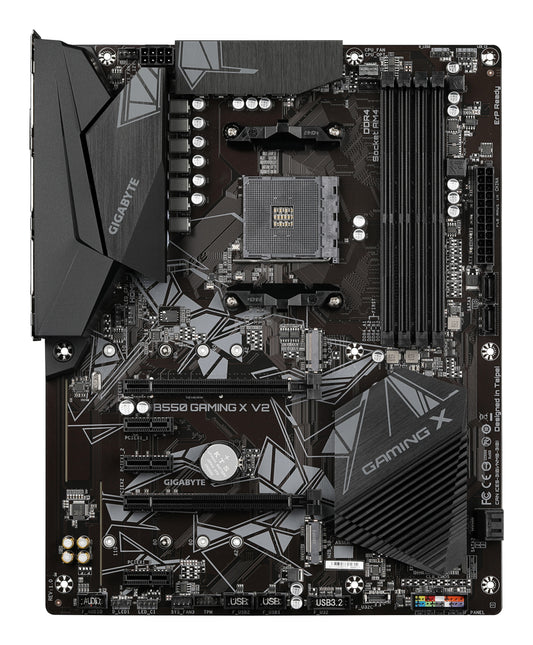 Gigabyte B550 Gaming X V2 - AMD - Socket AM4 - 3rd Generation AMD Ryzen™ 3 - 3rd Generation AMD Ryzen 5 - 3rd Generation AMD Ryzen™ 7 - 3rd... - DDR4 - SDRAM - 128 GB - DIMM - Mainboard