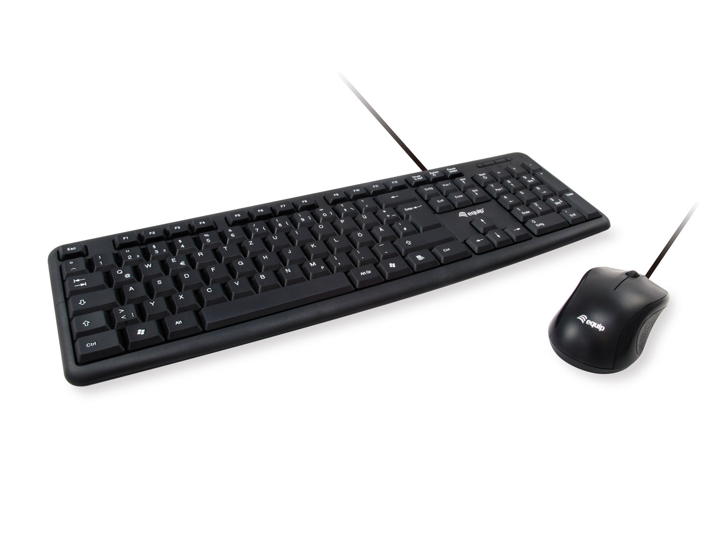 Equip 245202 - Volle Größe (100%) - Kabelgebunden - USB - QWERTY - Schwarz - Maus enthalten - Tastatur