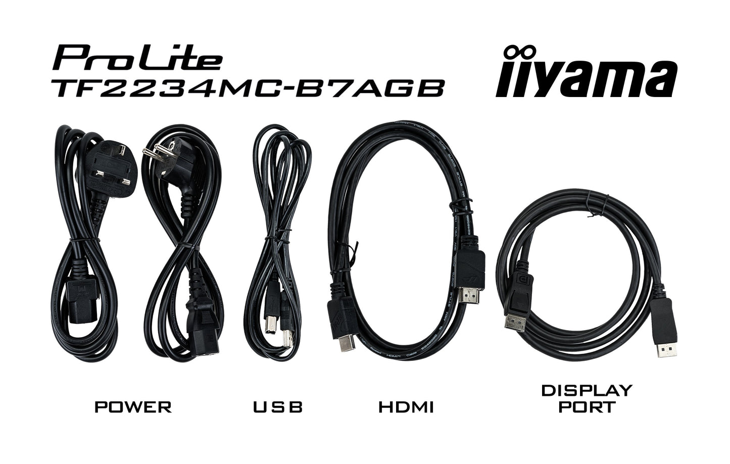 Iiyama ProLite TF2234MC - B7AGB - 54,6 cm (21.5") - 1920 x 1080 Pixel - Full HD - LED - 8 ms - Schwarz - Monitor