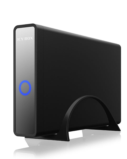 ICY BOX IB - 382H - C31 - USB 3.2 Gen 2 Gehäuse für 2,5'' od. 3,5'' SATA HDD/SSD - integrierter Hub 1x USB - C 2x USB - A - 10 Gbit/s - 12V 3A Netzteil - schwarz - HDD / SSD - 2.5/3.5" - SATA - Serial ATA II - Serial ATA III - 10 Gbit/s - Hot - Gehäuse