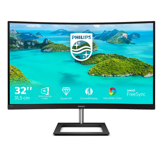 Philips E Line 325E1C/00 - 80 cm (31.5") - 2560 x 1440 Pixel - Quad HD - LCD - 4 ms - Schwarz - Monitor