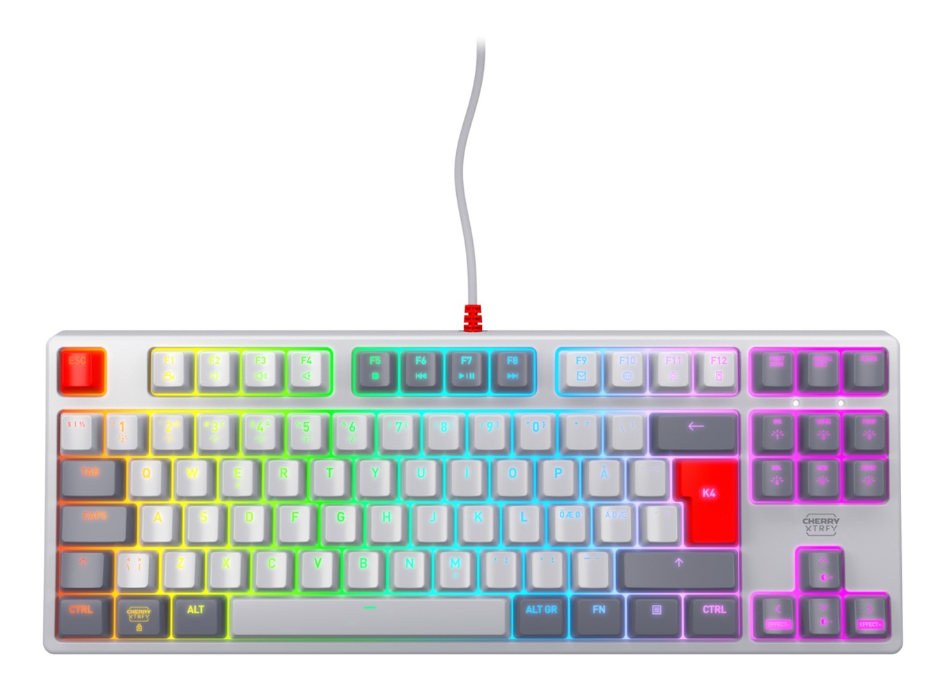 Xtrfy K4V2 TKL KB white CORDED - Tastatur