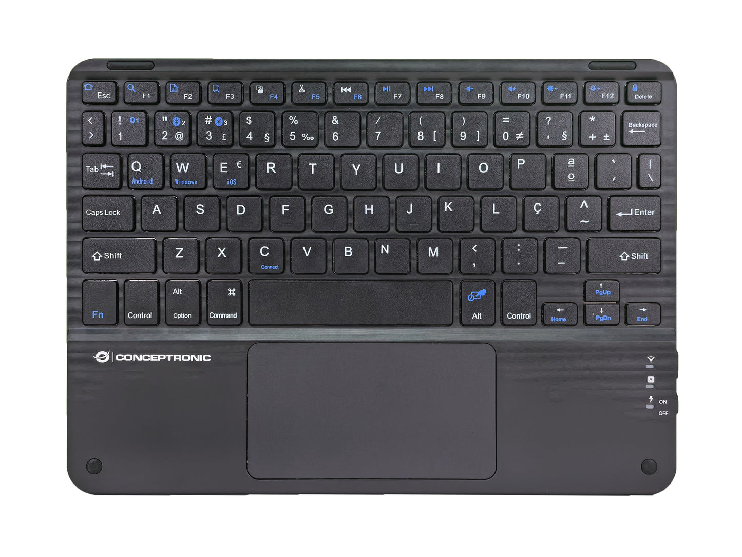 Conceptronic Wireless Tastatur Layout portug. 10" schwarz - QWERTY - Tastatur