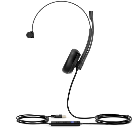 Yealink UH34 Mono Teams Headset - Kabelgebunden - Büro/Callcenter - 20 - 20000 Hz - 88 g - Kopfhörer - Schwarz - Headset