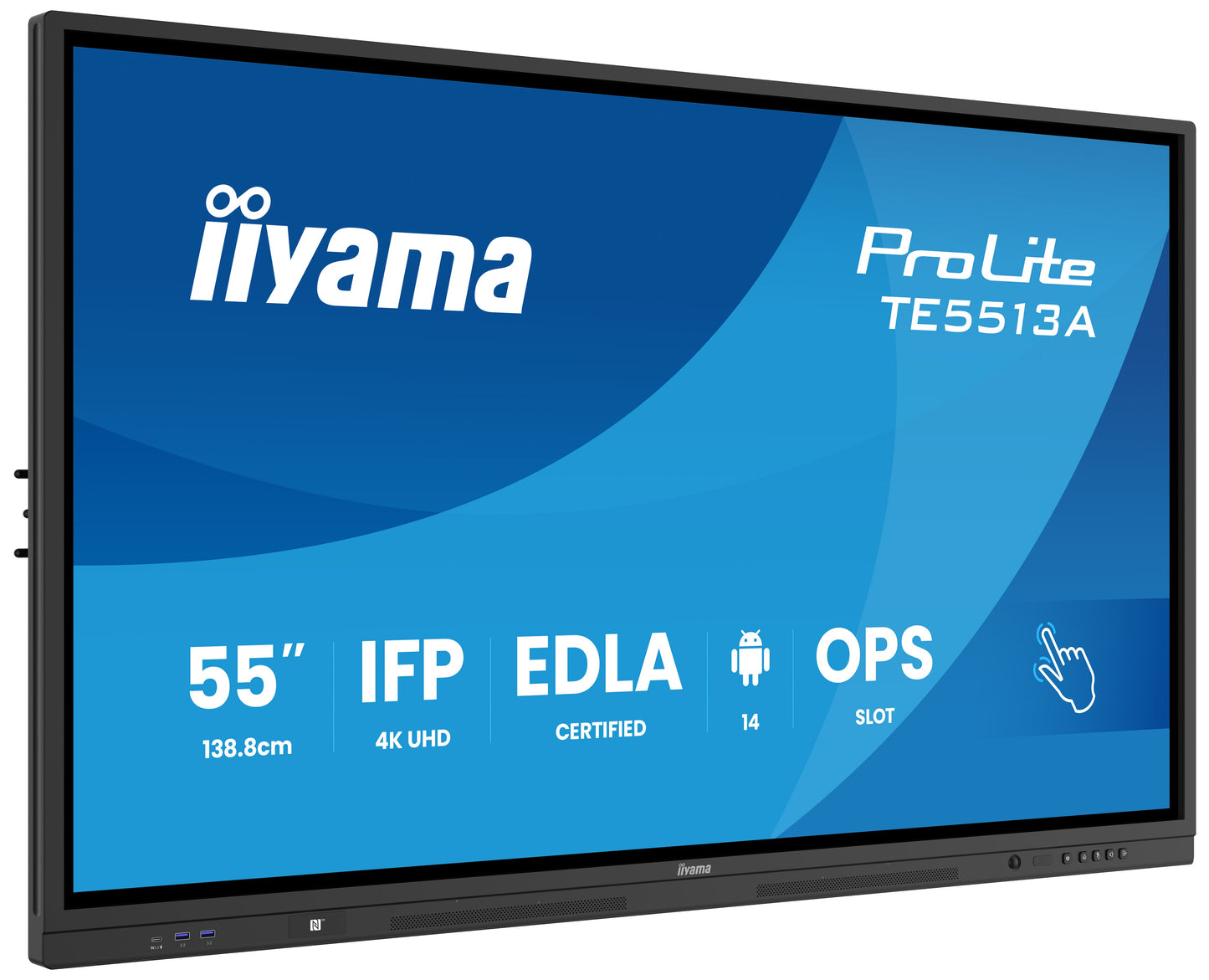 Iiyama 55" TE5513A - B2AG 16 9 Touch 2xHDMI+DP+2xUSBC - 138,7 cm - Monitor
