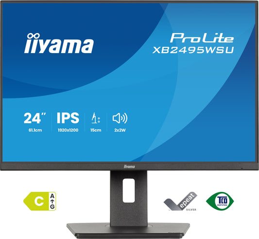 Iiyama 24iWIDE LCD 1920 x 1200 WUXGA 100 Hz IPS panel LED Bl. Pivot HeightAdjust - Monitor