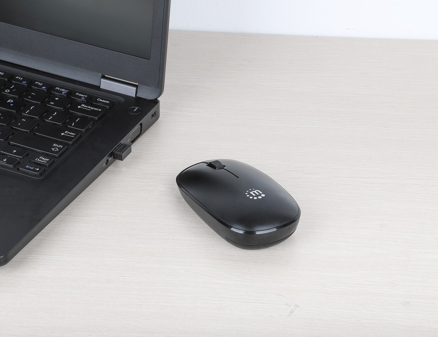 Manhattan MW3050 Kabellose USB Mausrad schwarz - 1.200 dpi - Maus
