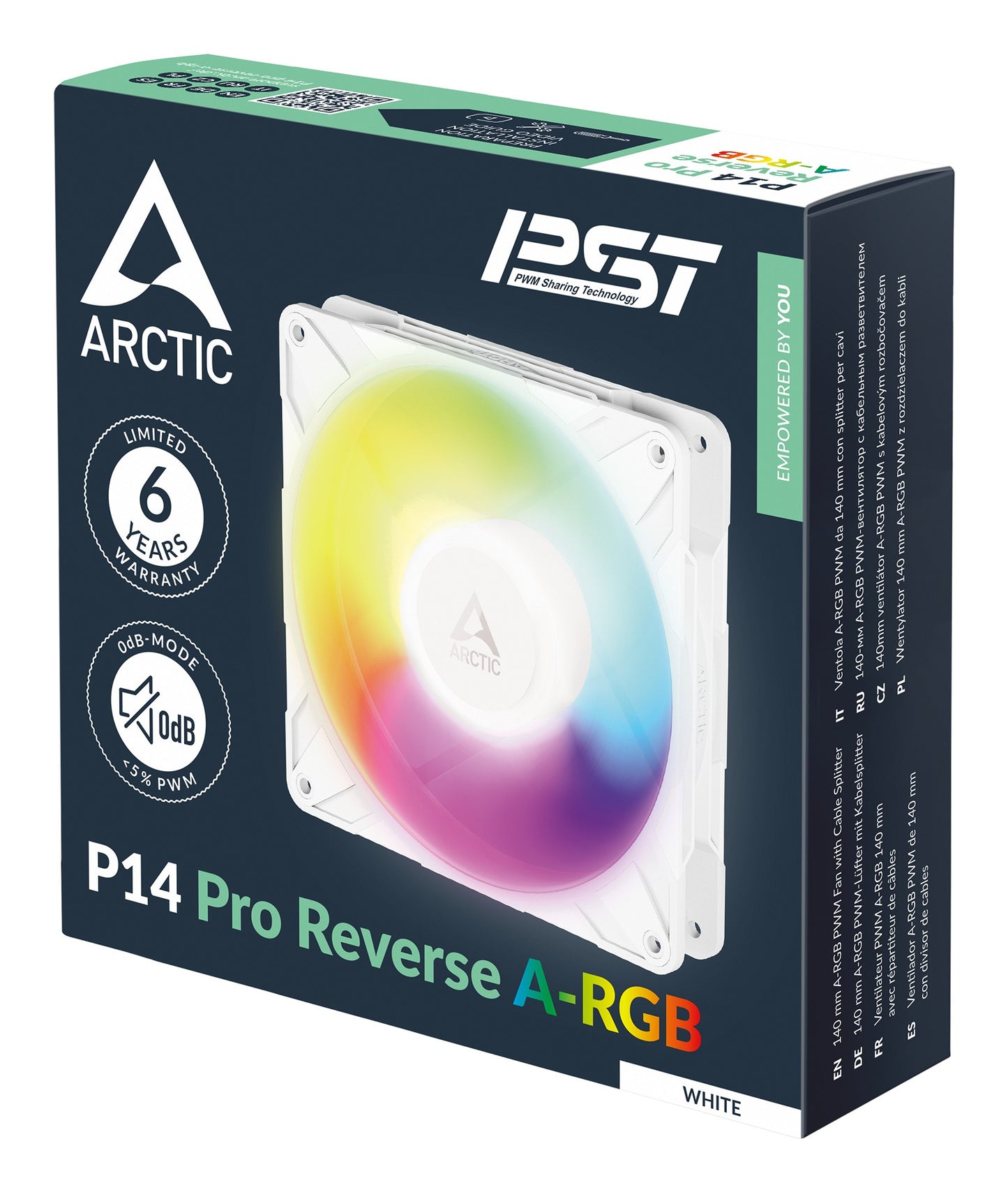 Arctic P14 Pro Reverse PWM Lüfter A - Rgb 3 Pack White - Gehäuse - 2.650 rpm - Kühler
