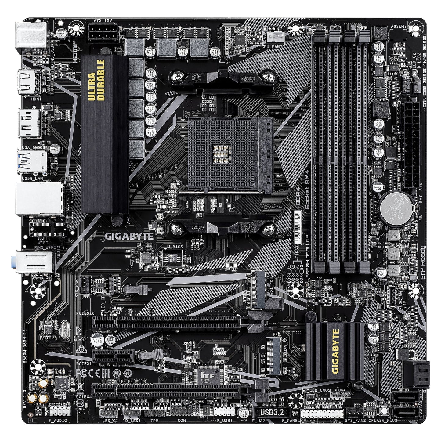 Gigabyte B550M DS3H R2 B550 AM4 mATX DDR4 - AMD Sockel AM4 (Ryzen) - Mainboard