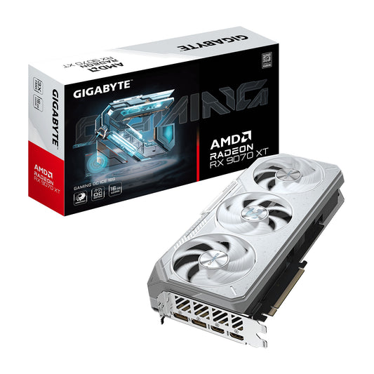 Gigabyte Radeon RX 9070 XT GAMING OC ICE 16G Grafikkarte - 16GB GDDR6, 256bit, P... - Grafikkarte