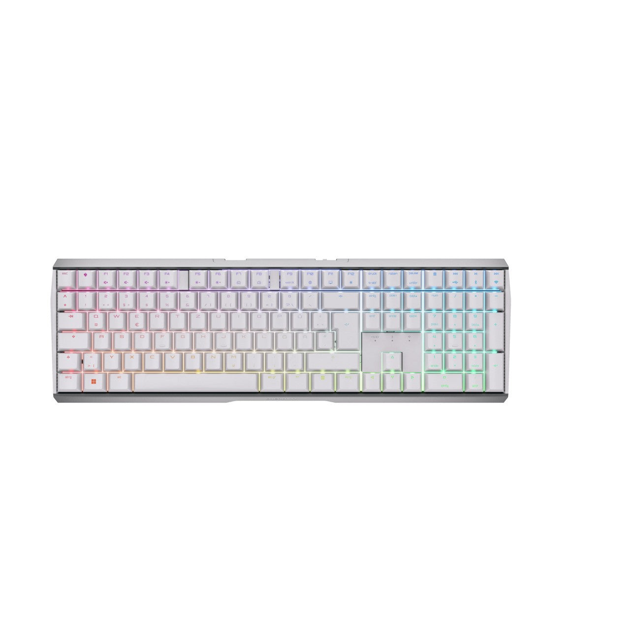 Cherry MX 3.0S Wireless RGB - Kabellos - RF Wireless + Bluetooth - Mechanischer Switch - QWERTZ - RGB - LED - Weiß - Tastatur